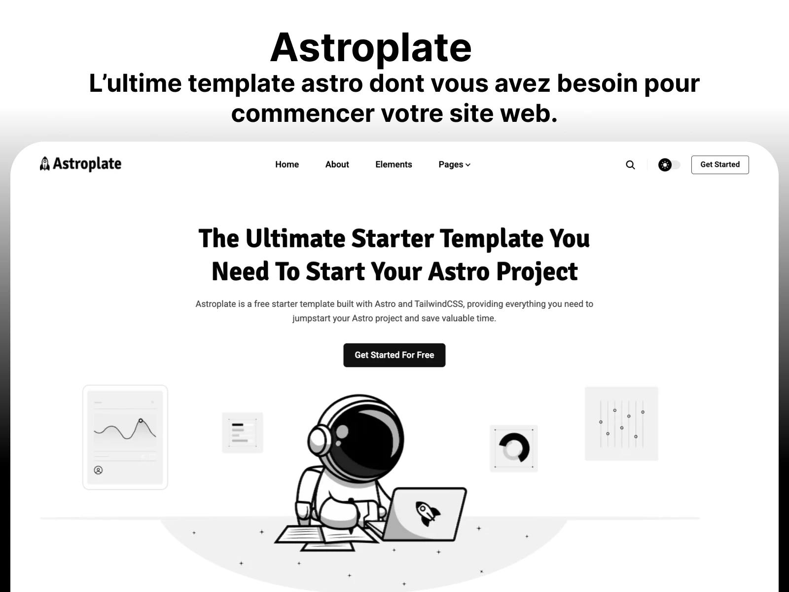 zeon studio astroplate template gratuit astro tailwindcss blog landing page saas